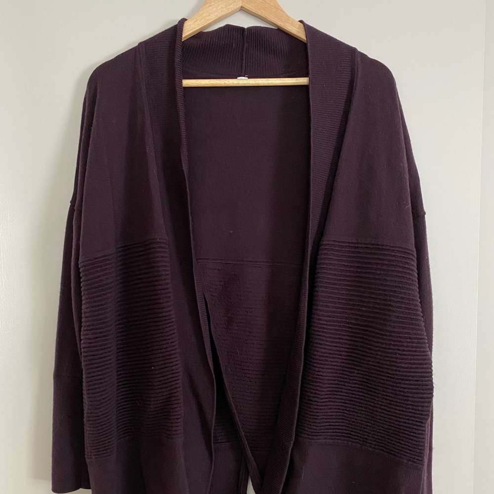 Purple lululemon cardigan scarf